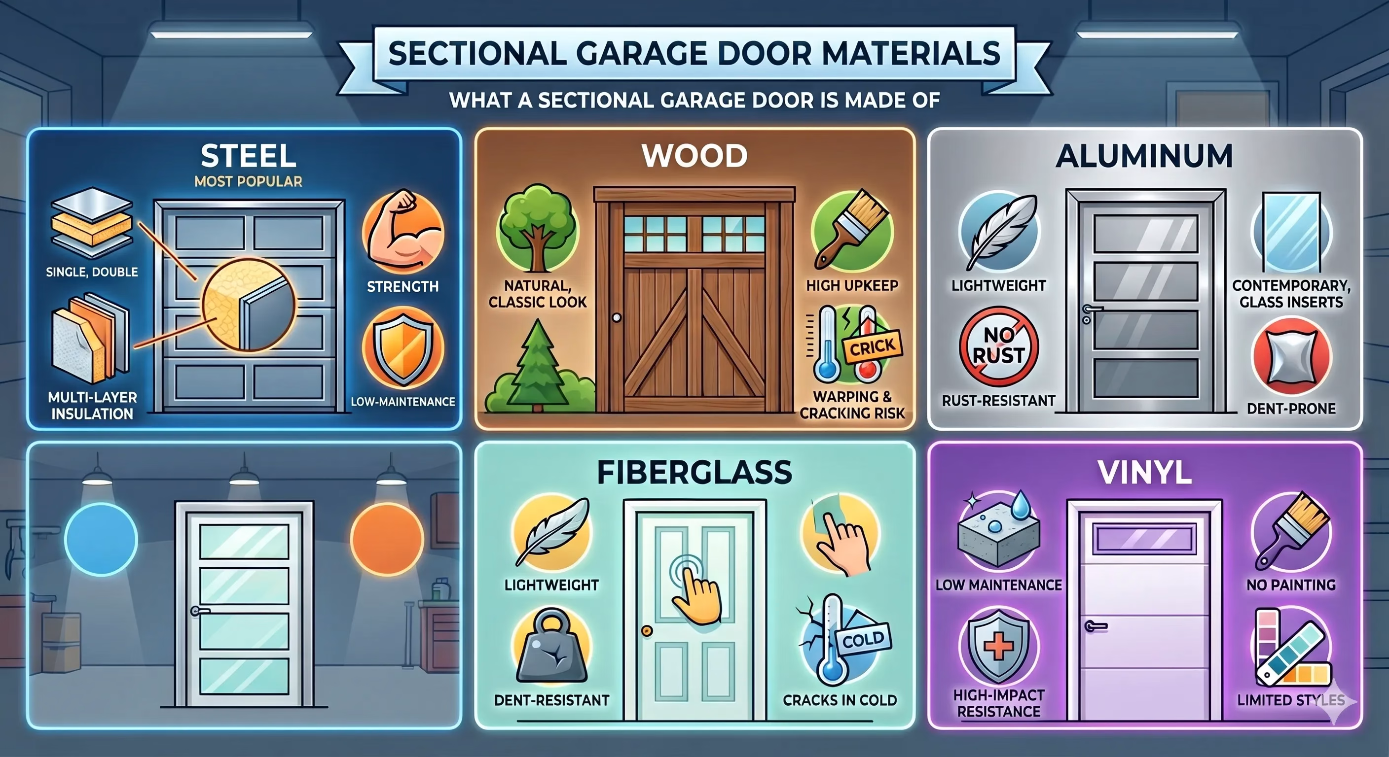 What a Sectional Garage Door Is Made Of