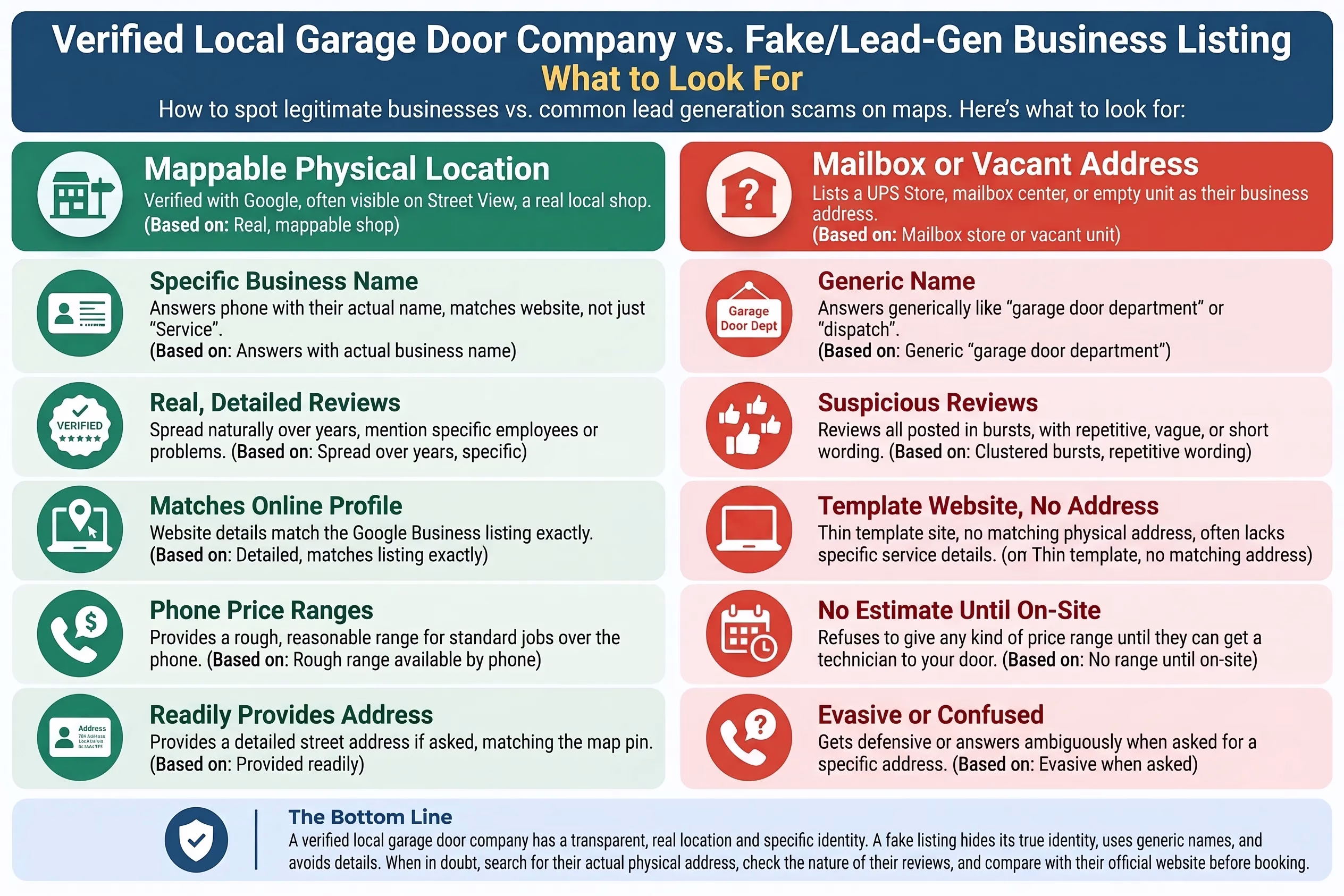 Fake Listing vs. Verified Local Company